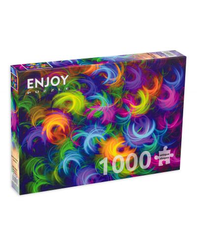 Puzzle Enjoy de 1000 de piese - Pene abstracte de neon - 1